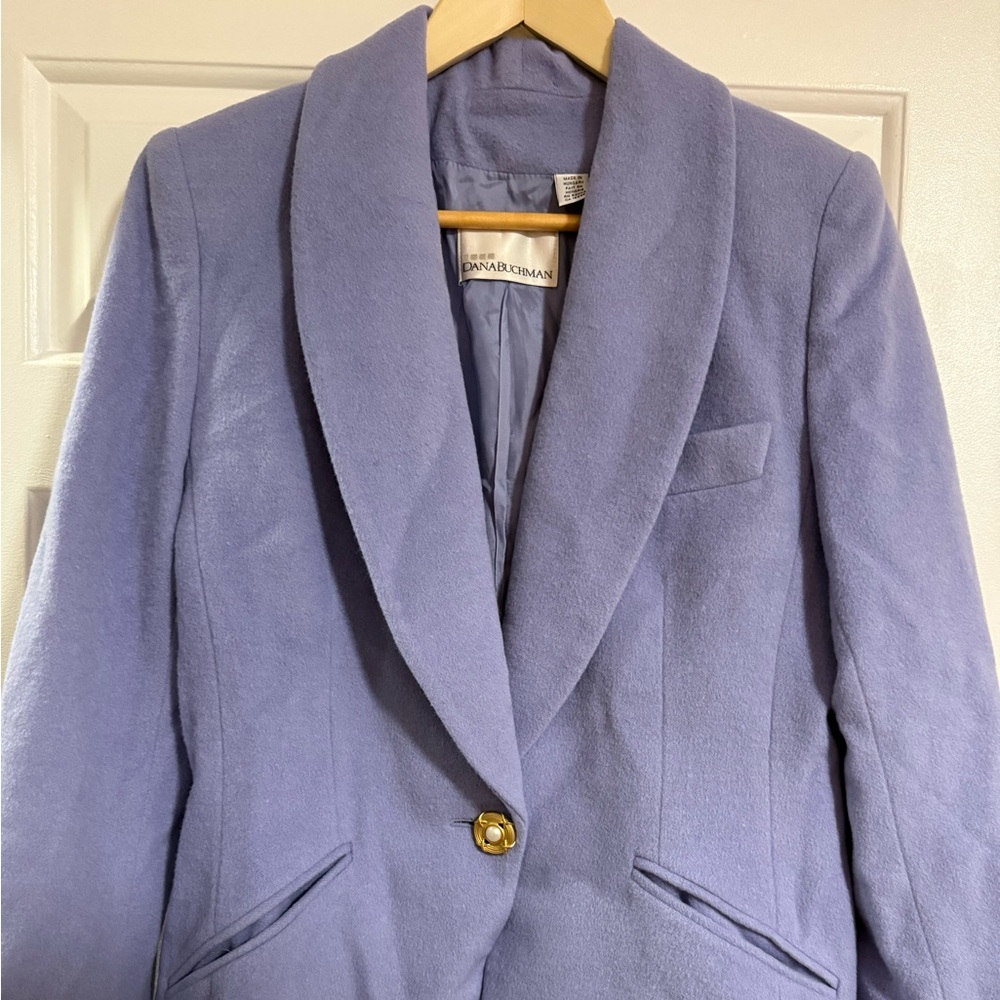 Dana Buchman Lavender Shawl Collar Blazer